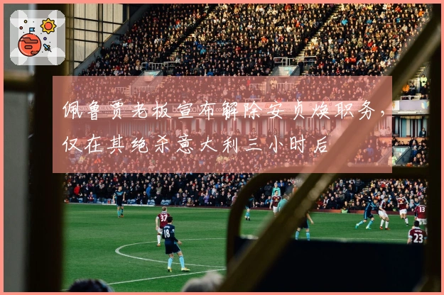 佩鲁贾老板宣布解除安贞焕职务，仅在其绝杀意大利三小时后